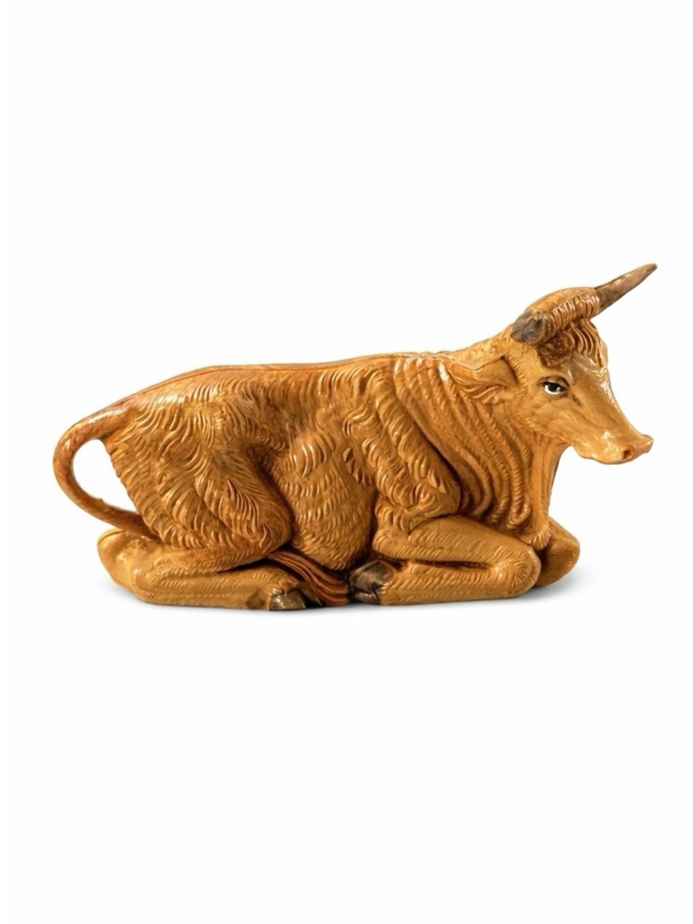 Fontanini Seated Ox 5” Nativity Figure Italy Heirloom Simonetti Box